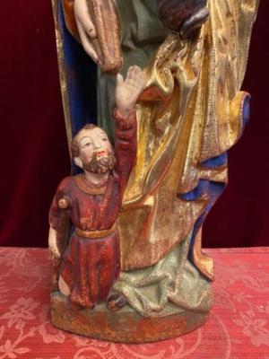 St. Elisabeth Of Thuringen  en Carved Wood Polychrome, Southern Germany 20th century