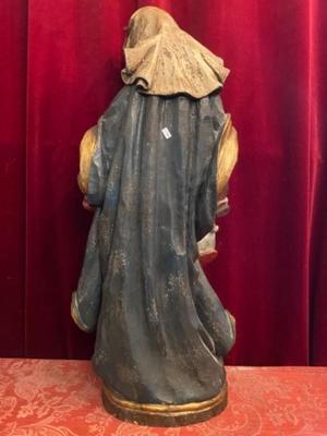 St. Elisabeth Of Thuringen  en Carved Wood Polychrome, Southern Germany 20th century