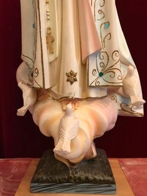 St. Fatima Statue en Plaster Polychrome, France 21th century