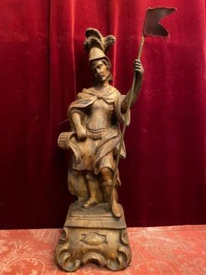 St. Florian Statue en Carved Wood , Southern Germany 20th century