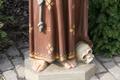 St. Fransiscus Statue en plaster polychrome, Belgium 19th century