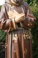 St. Fransiscus Statue en plaster polychrome, Belgium 19th century