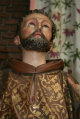 St. Fransiscus Statue en wood polychrome, Belgium 19th century