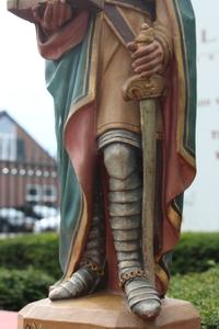 St. Henricus en Terra-Cotta polychrome, France 19th century