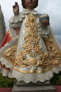 St. Jesus Of Praque Statue en PLASTER, FRANCE 19TH CENTURY