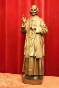 St. John Vianny Statue. Weight 18.25 Kgs. en Full Bronze, France 1905