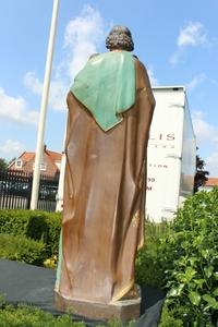 St. Joseph Statue en plaster polychrome, Belgium 19th century