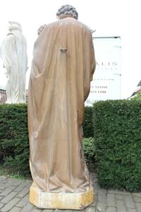 St. Joseph Statue en Terra-Cotta polychrome, France 19th century