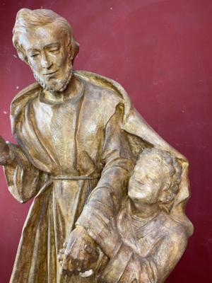 St. Joseph Statue  en Plaster polychrome, Netherlands  20 th century