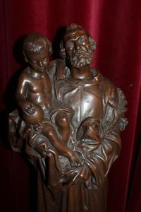 St. Joseph Statue. Bronze Weight: 21 Kgs ! Dutch 19th century