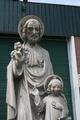 St. Joseph Statue More Than Life Size en Handcarved sandstone, Belgium 19th century