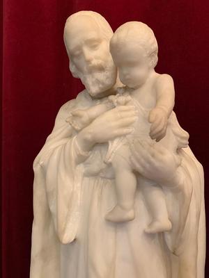 St. Joseph Weight : 35 Kgs. en Alabaster, Italy 19 th century