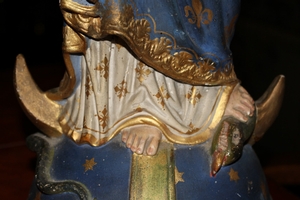 St. Mary en PLASTER POLYCHROME, France 19th century