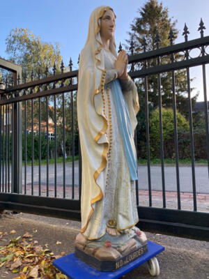 St. Mary Lourdes Statue en Terra - Cotta , France 19 th century