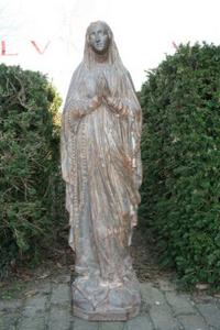 St. Mary Lourdes Statue en CAST IRON, France 19th century ( anno 1910 )