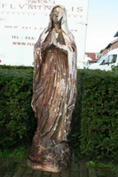 St. Mary Lourdes Statue en CAST IRON, France 19th century