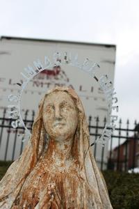 St. Mary Lourdes Statue en Cast - Iron, France 20th century / 1915