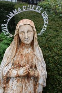 St. Mary Lourdes Statue en Cast - Iron, France 20th century / 1915