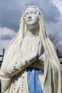 St. Mary Lourdes Statue en CAST IRON, France 19th century