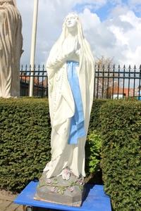 St. Mary Lourdes Statue en CAST IRON, France 19th century