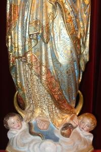 St. Mary Statue en plaster polychrome, France 19th century