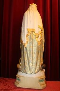 St. Mary Statue en plaster polychrome, France 19th century