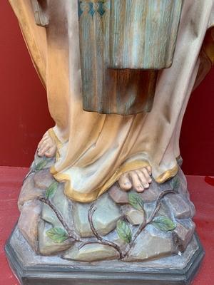 St Mary Statue en plaster polychrome, Flemish Belgium 19th century