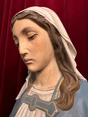 St. Mary Statue  en Hand - Carved Wood , Belgium  19 th century ( Anno 1865 )