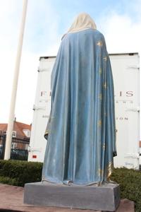 St. Mary Statue en plaster polychrome, Belgium 19th century