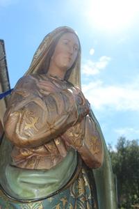 St. Mary Statue en wood polychrome, France 19th century