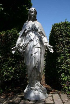 St. Mary Statue en CAST IRON, France 19th century