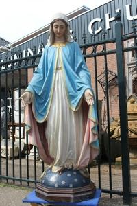 St. Mary Statue en plaster polychrome, Belgium 19th century