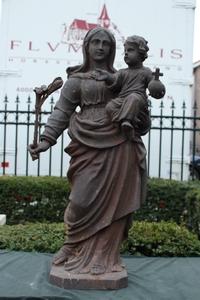 St. Mary Statue en CAST IRON, France 19th century