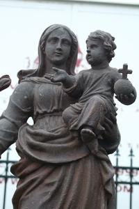 St. Mary Statue en CAST IRON, France 19th century