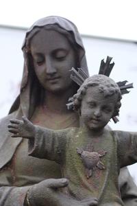 St. Mary Statue en CAST IRON, France 19th century