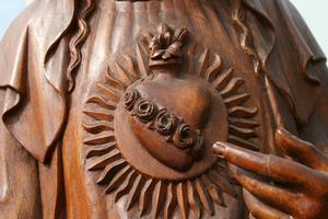 St. Mary Statue en wood oak, Dutch 19 th century