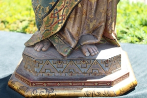 St. Mary Statue en wood polychrome, France 19th century