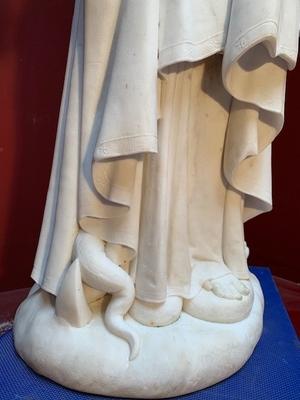 St. Mary Statue Suitable For Outdoor. Weight 90 Kgs ! en Marble, France 19th century