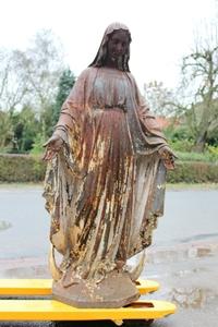 St. Mary Statue. Weight 234 Kgs ! en CAST IRON, France 19th century