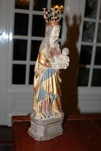 St. Mary With Child en wood polychrome, 18 th century