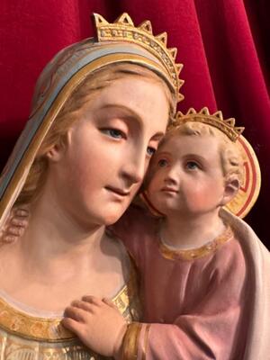 St. Mary With Child  en Plaster, Belgium  19 th century ( Anno 1890 )