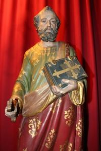 St. Peter en PLASTER POLYCHROME, France 19th century