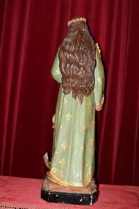 St. Philomena Statue en plaster polychrome, France 19th century