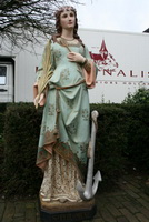 St. Philomena Statue en PLASTER POLYCHROME, France 19th century