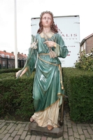 St Philomena Statue en Terra - Cotta polychrome, France 19th Century