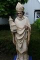 St. Willibrordus / St. Servatius Statue en wood polychrome, Dutch 19th century