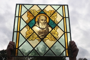 Stainded Glass Window en glass, Dutch 19th century