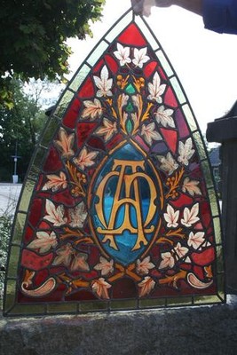 Stainded Glass Window en glass, Dutch 19th century