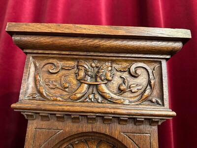 Standing Pedestal en Wood Oak, 19 th century
