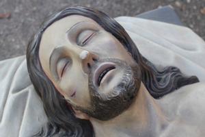 Statue Died Christ en wood polychrome, Vienna 19th century